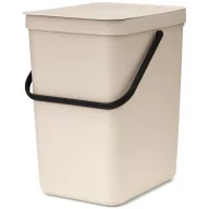 Brabantia Sort & Go Waste Bin konyhai szemetes, 25L, műanyag, világos bézs