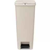   Brabantia StepUp pedálos szemetes lecsapódásgátló fedővel, 40L, 91% újrahasznosított műanyag, világos bézs