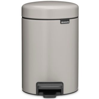   Brabantia NewIcon pedálos szemetes, lecsapódásgátló fedővel, 3L, acél, hamvasszürke
