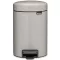 Brabantia NewIcon pedálos szemetes, lecsapódásgátló fedővel, 3L, acél, hamvasszürke