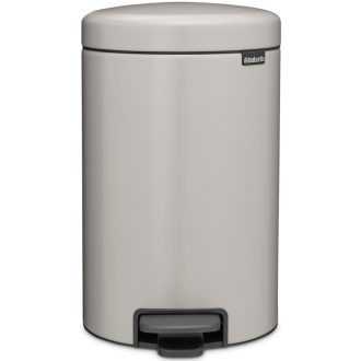   Brabantia NewIcon pedálos szemetes, lecsapódásgátló fedővel, 12L, acél, hamvasszürke