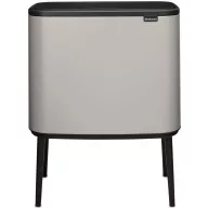   Brabantia Bo Touch Bin nyomófedeles szelektív kuka, 11+23L, acél, hamvasszürke