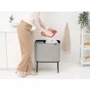 Brabantia Bo Touch Bin nyomófedeles szelektív kuka, 11+23L, acél, hamvasszürke