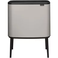   Brabantia Bo Touch Bin nyomófedeles szelektív kuka, 3x11L, acél, hamvasszürke