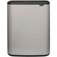   Brabantia Bo Touch Bin nyomófedeles szelektív szemetes, 2x30L, acél, hamvasszürke