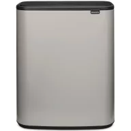  Brabantia Bo Touch Bin nyomófedeles hulladékgyűjtő, 60L, acél, hamvasszürke