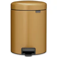   Brabantia NewIcon pedálos szemetes, lecsapódásgátló fedővel, 5L, acél, meleg tónusú arany