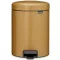 Brabantia NewIcon pedálos szemetes, lecsapódásgátló fedővel, 5L, acél, meleg tónusú arany