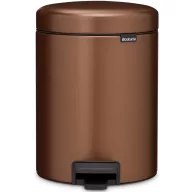   Brabantia NewIcon pedálos szemetes, lecsapódásgátló fedővel, 5L, acél, meleg tónusú bronz