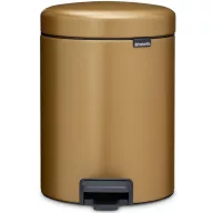  Brabantia NewIcon pedálos szemetes, lecsapódásgátló fedővel, 5L, acél, meleg tónusú sárgaréz