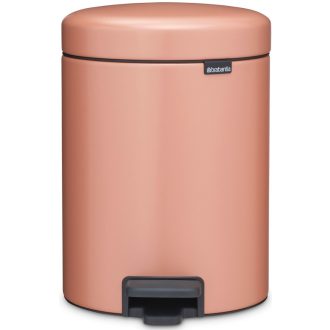   Brabantia NewIcon pedálos szemetes, lecsapódásgátló fedővel, 5L, acél, meleg tónusú vörösréz