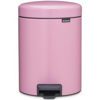   Brabantia NewIcon pedálos szemetes, lecsapódásgátló fedővel, 5L, acél, acél, rózsaszín-lila