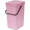 Brabantia Sort & Go konyhai szemetes felnyitható fedővel, 12L, rózsaszín-lila