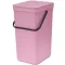 Brabantia Sort & Go konyhai szemetes felnyitható fedővel, 16L, rózsaszín-lila