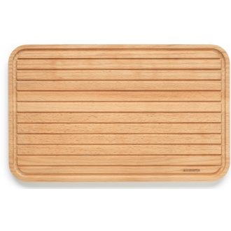   Brabantia Profile bükkfa vágódeszka kenyér szeleteléshez, bemélyedésekkel, védő olajbevonattal, 400x250mm