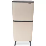   Brabantia SortUp Recycle Bin Hi 2 szintes szelektív szemetes torony, 20+25L, műanyag, világos bézs