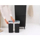Brabantia SortUp Recycle Bin Hi 2 szintes szelektív szemetes torony, 10+10+25L, műanyag, sötétszürke