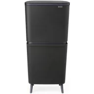   Brabantia SortUp Recycle Bin Hi 2 szintes szelektív szemetes torony, 20+25L, műanyag, sötétszürke