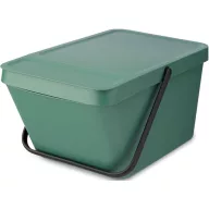   Brabantia Sort & Go Stackable Waste Bin halmozható hulladékgyűjtő felnyitható fedővel, 20L, platinazöld