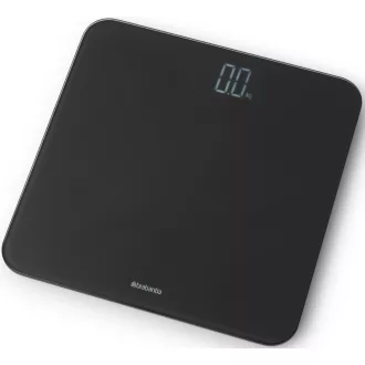   Brabantia ReNew digitális személyi mérleg 180kg/0,1kg, LED, elemes, üveg fedlap, sötétszürke