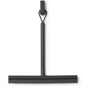   Brabantia ReNew zuhanykabin vízlehúzó 24cm éllel és kefés oldallal, akasztóval, szilikon, sötétszürke