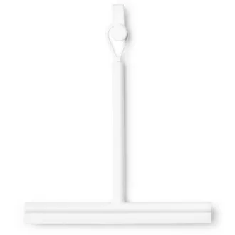   Brabantia ReNew zuhanykabin vízlehúzó 24cm éllel és kefés oldallal, akasztóval, szilikon, fehér