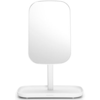   Brabantia ReNew álló piperetükör kozmetikai tálcával, szilikon betéttel, szabadon forgatható fejjel, fehér