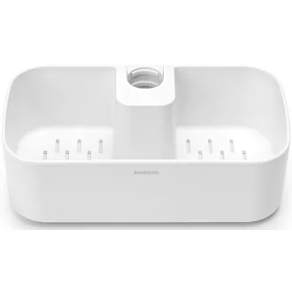   Brabantia ReNew Shower Caddy zuhanytartó rúdra szerelhető tartó kosár, műanyag, fehér