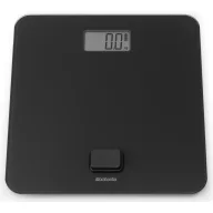  Brabantia ReNew elemmentes személyi mérleg, 150kg/0,1kg, nagy LED, dinamós, üveg fedlap, sötétszürke