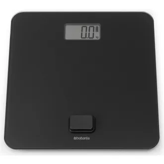   Brabantia ReNew elemmentes személyi mérleg, 150kg/0,1kg, nagy LED, dinamós, üveg fedlap, sötétszürke