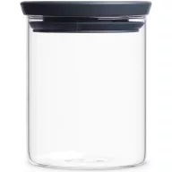   Brabantia üvegedény 0,6L, halmozható, légmentesen záró fedő, sötétszürke fedő