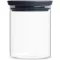 Brabantia üvegedény 0,6L, halmozható, légmentesen záró fedő, sötétszürke fedő