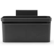   Brabantia mosogatómedencébe feltapasztható mosogató rendszerező, 12,7x17,1x10,6cm, műanyag, sötétszürke