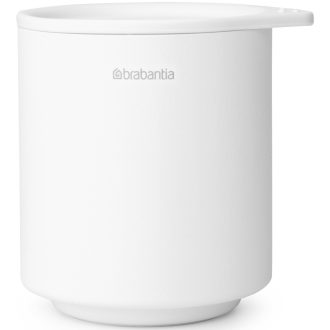   Brabantia MindSet kozmetikai rendszerező, vattakorong tartó, acél, szikrázó fehér