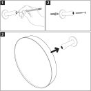 Szerelési útmutató a 303463 piperetükörhöz.