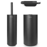   Brabantia MindSet WC pipere szett - WC-kefe + WC-papír tartó + tartalék WC-papír tartó, acél, határtalan szürke