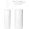 Brabantia MindSet WC pipere szett - WC-kefe + WC-papír tartó + tartalék WC-papír tartó, acél, szikrázó fehér