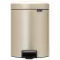 Brabantia NewIcon pedálos szemetes lecsapódásgátló fedővel, 5L, acél, aranyfényű