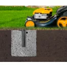 ø 35 mm-es talajszintű műanyag cső kupakkal a betonba való erős rögzítéshez.