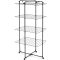 Brabantia HangOn Tower Drying Rack 4 szintes ruhaszárító torony kerekekkel, 30m, 25kg, acél, matt fekete
