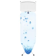  Brabantia vasalódeszka fix tálcával gőzállomásokhoz 124x45cm - C méret, fehér váz, jeges víz huzat
