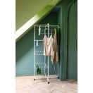 Az alsó szintek egyszerű lehajtásával bőséges függőleges tér nyerhető a nadrágok vagy hosszú ruhák gyűrődésmentes szárításához.