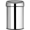 Brabantia Touch Bin nyomófedeles szemetes, 3L, rozsdamentes, fényes