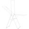 Brabantia HangOn Drying Rack beltéri ruhaszárító, 25m, felhajtható vállfa tartórúddal, 8db kampó, 12+10kg, acél, fehér