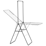   Brabantia HangOn Drying Rack beltéri ruhaszárító, 25m, felhajtható vállfa tartórúddal, 8db kampó, 12+10kg, acél, matt fekete