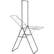   Brabantia HangOn Drying Rack beltéri ruhaszárító, 20m, felhajtható vállfa tartórúddal, 6db kampó, 12+10kg, acél, matt fekete