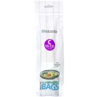   Brabantia PerfectFit komposztálható méretpontos szemeteszsák, lebomló keményítőből, C méret, 10-12L, 10 zsák/tekercs