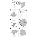 A 427626 WC-papírtartó rögzítése.