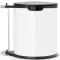 Brabantia beépített szemetes, ajtóra szerelhető, ajtóval együtt nyíló fedővel, 15L, acél, fehér