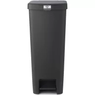   Brabantia StepUp pedálos szemetes lecsapódásgátló fedővel, 40L, 91% újrahasznosított műanyag, sötétszürke